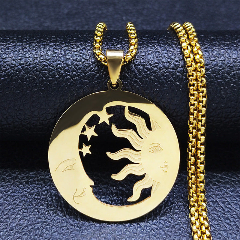 Wholesale five-pointed star necklace stainless steel necklace